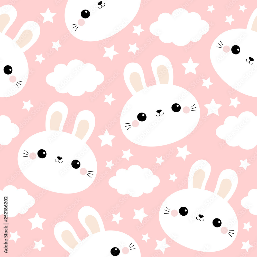 Cute Cartoon Bunny Background