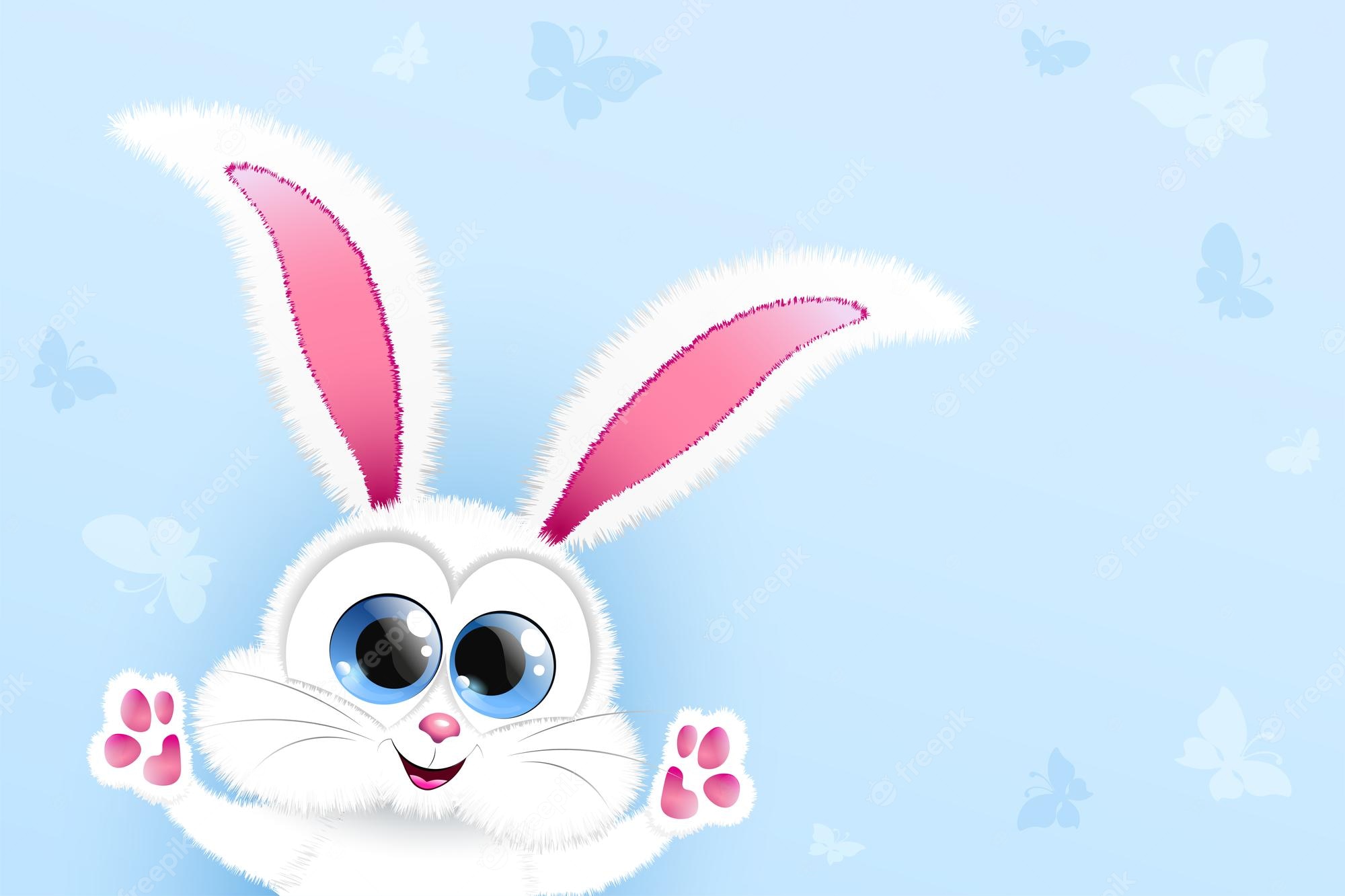 Cute Cartoon Bunny Background