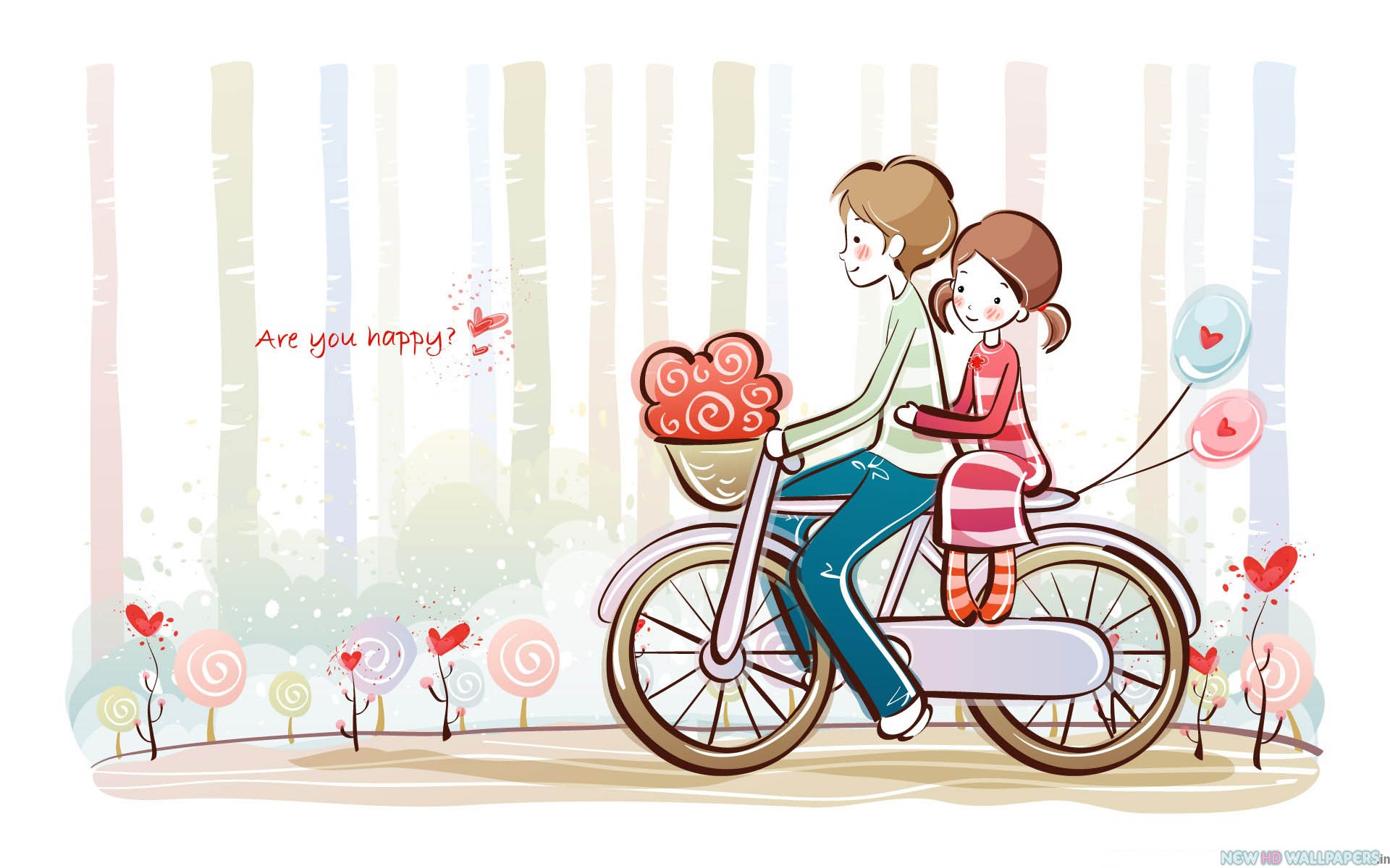 Cute Cartoon Love Couple Wallpaper Wallpapers