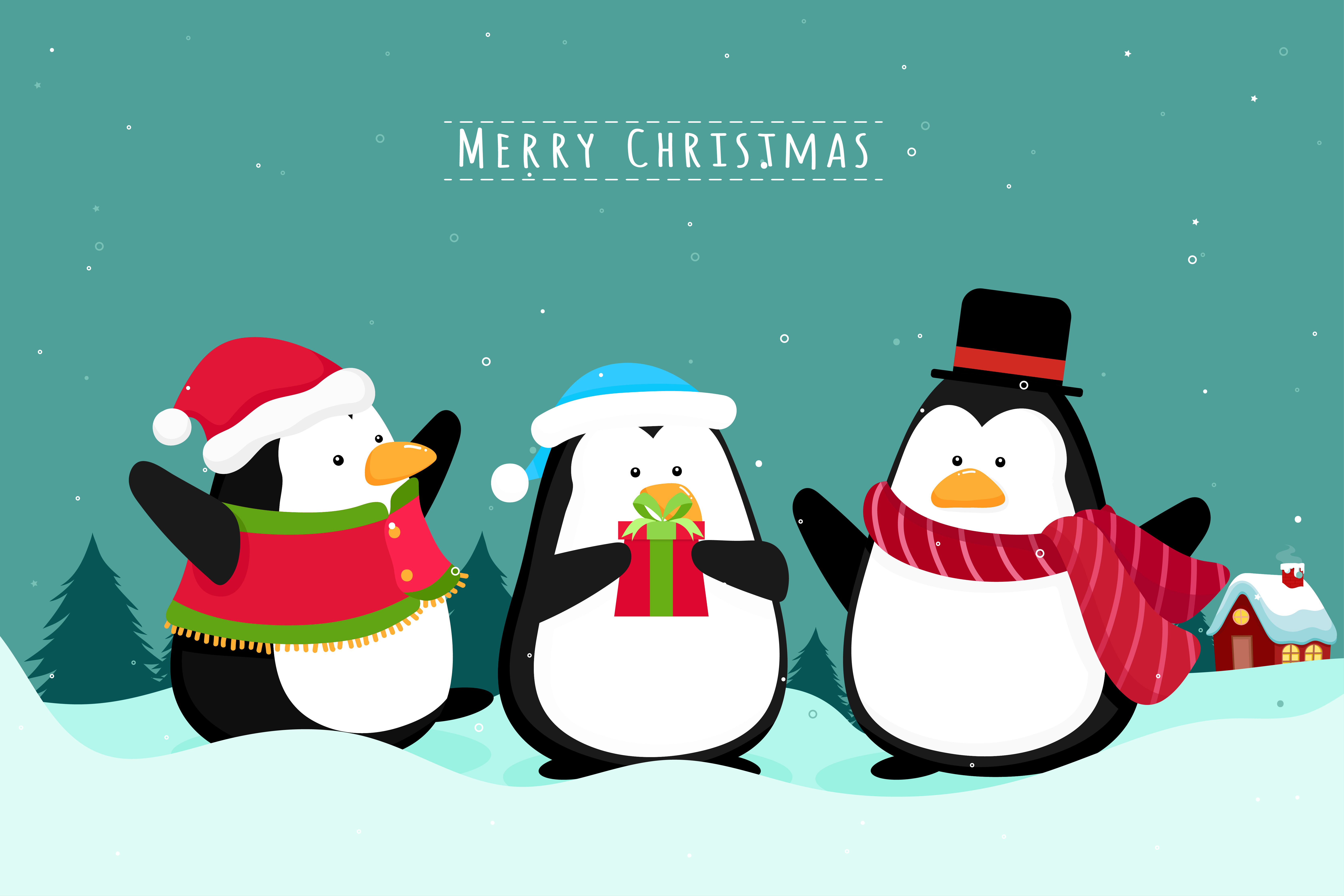 Cute Christmas Penguin Wallpapers Wallpapers