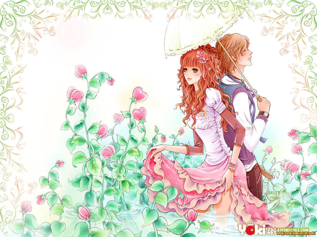 Cute Couple Cartoon Wallpapers