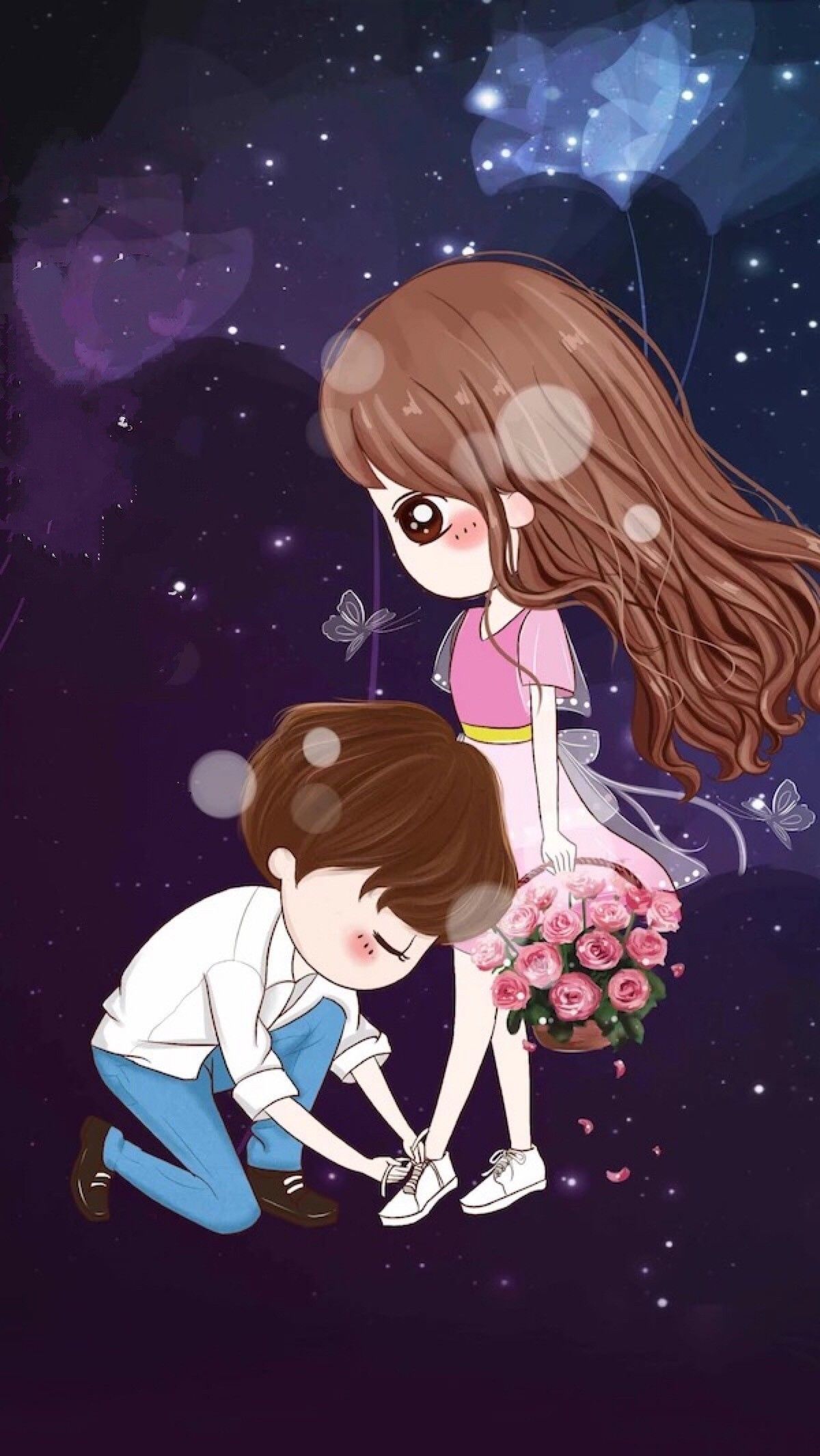 Cute Couple Chibi Anime Wallpapers Wallpapers