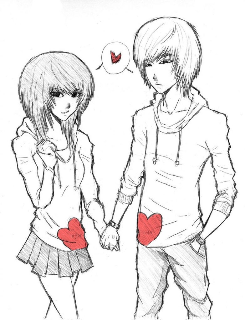 Cute Couple Drawing Wallpapers