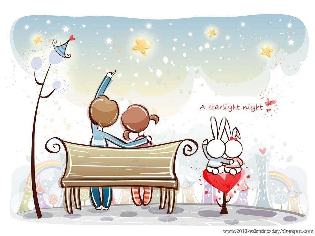 Cute Couples Cartoon Wallpapers