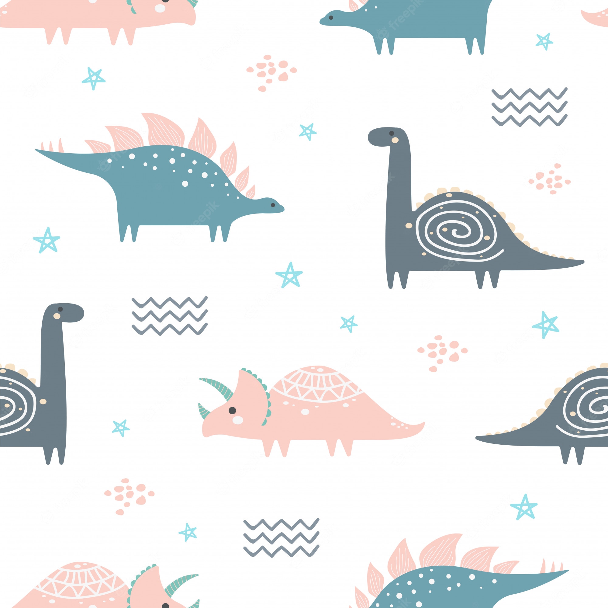 Cute Dinosaur Pattern Wallpapers