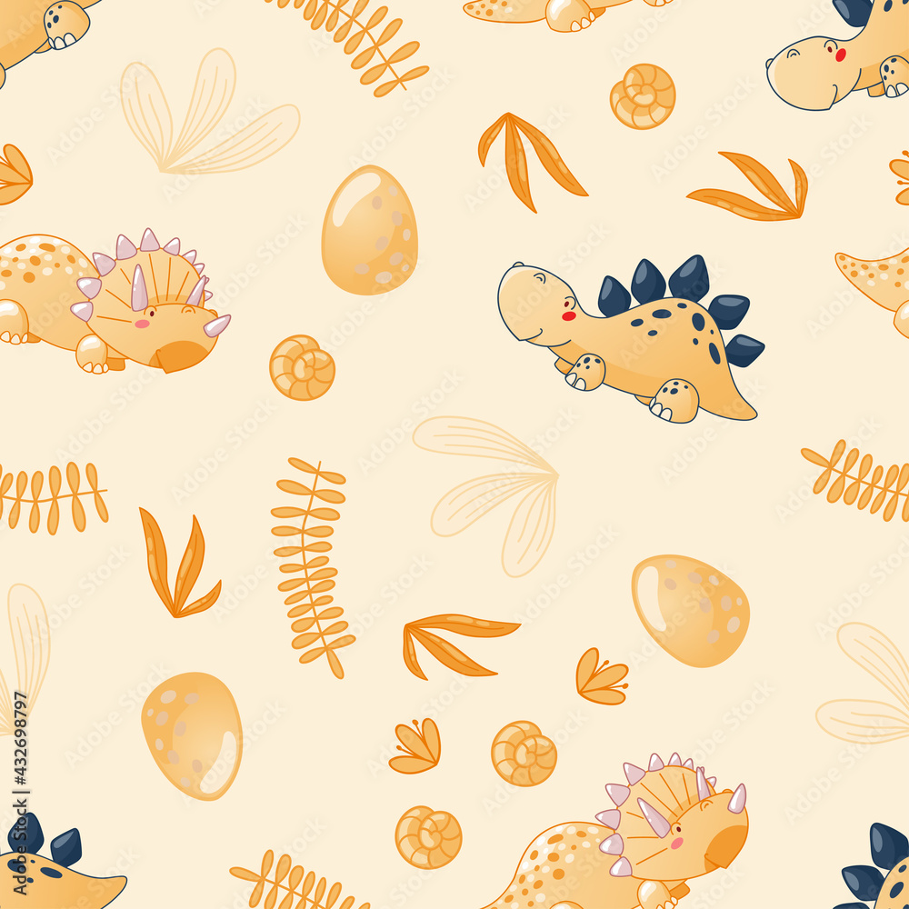 Cute Dinosaur Pattern Wallpapers