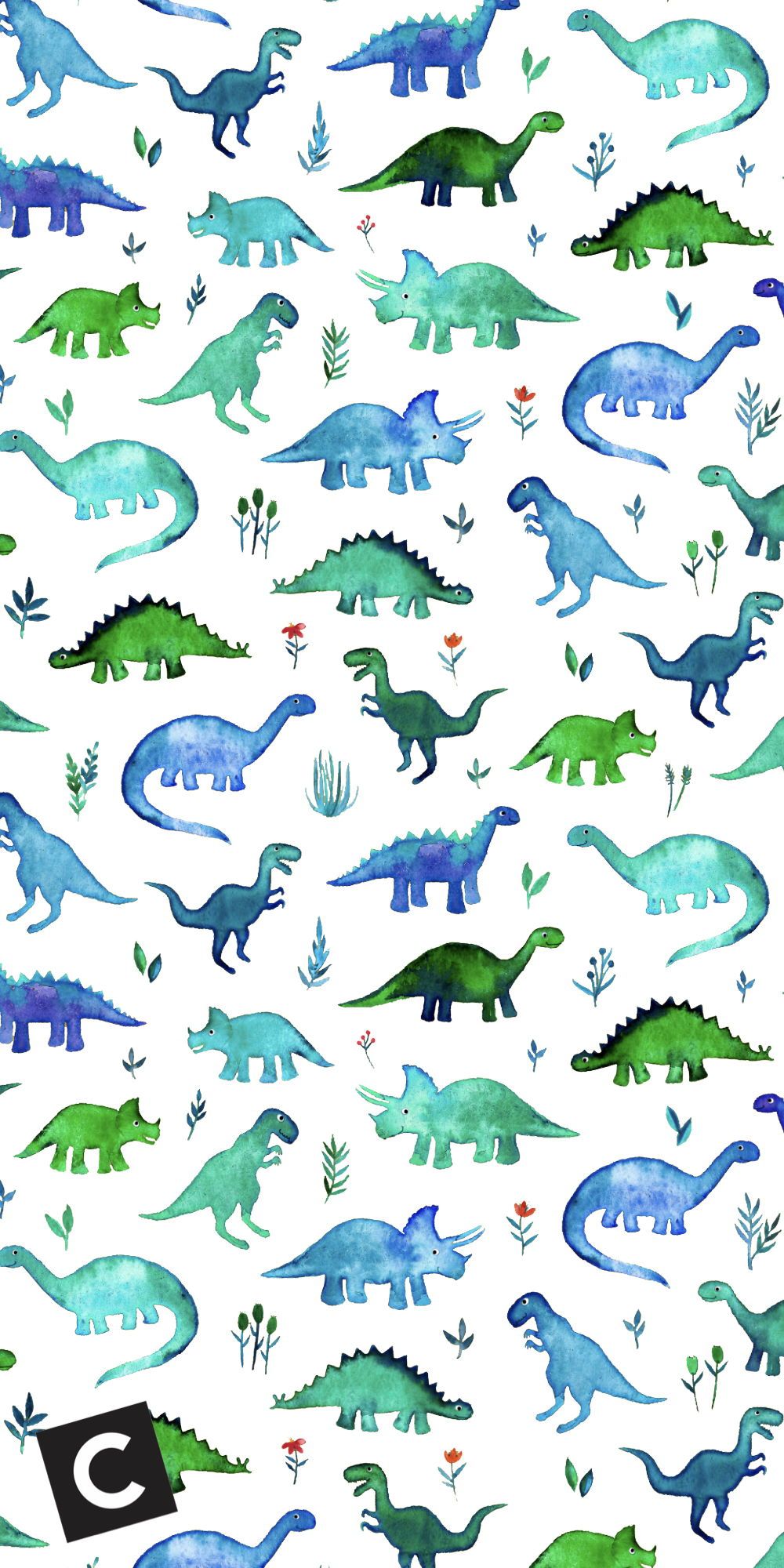 Cute Dinosaur Pattern Wallpapers