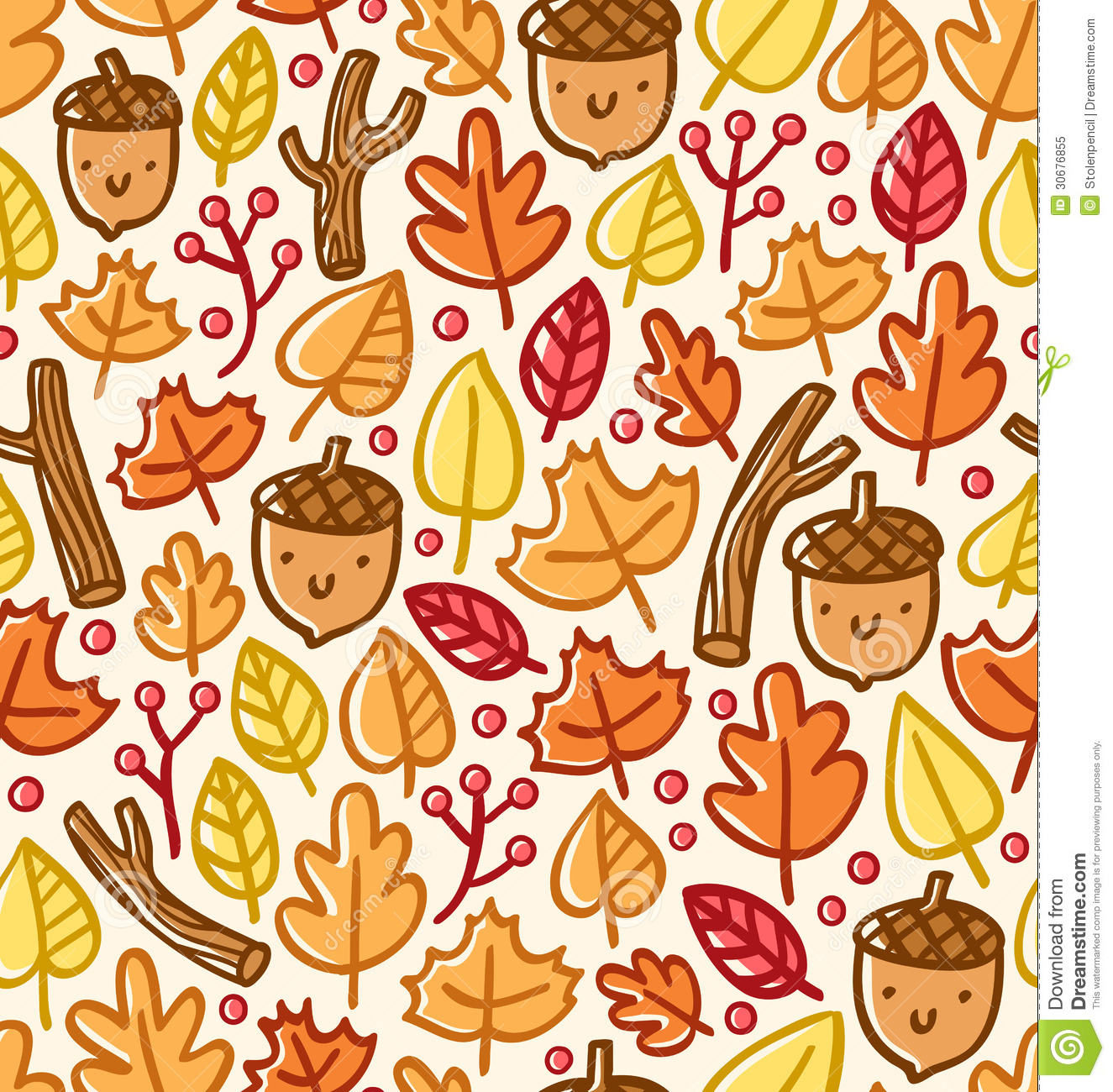 Cute Fall Pattern Wallpapers