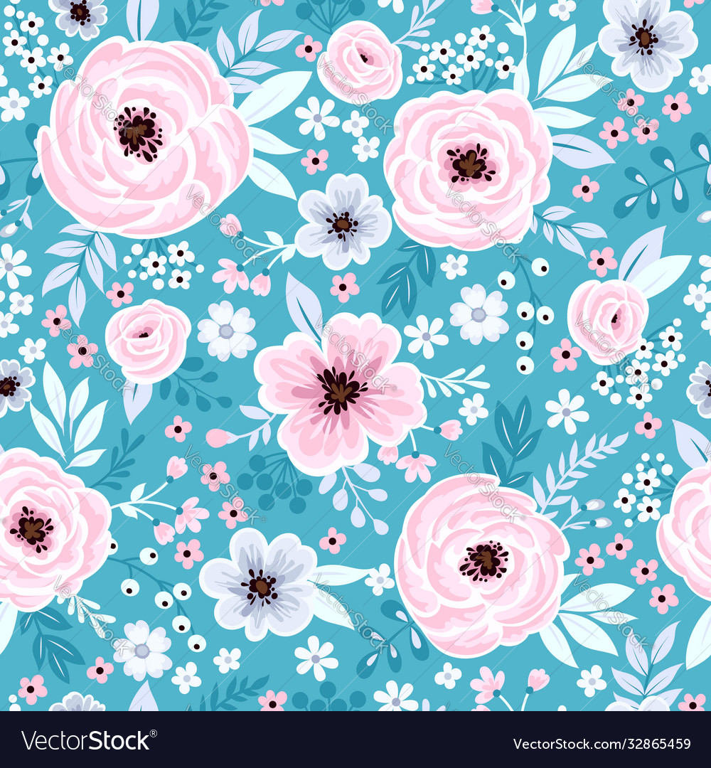 Cute Floral Pattern Desktop Wallpapers