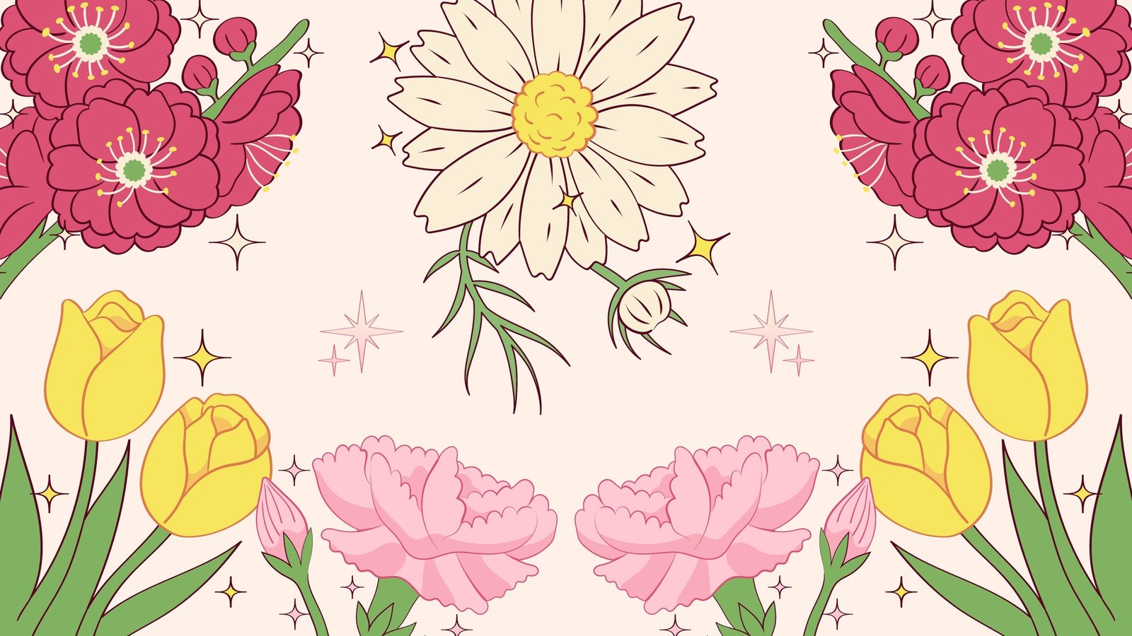 Cute Floral Pattern Desktop Wallpapers