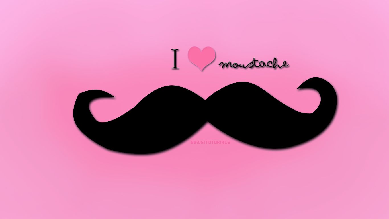 Cute Girly Mustache Wallpapers