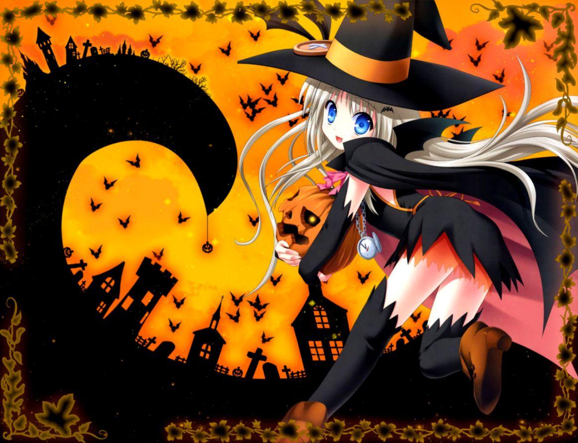 Cute Halloween Anime Girl Wallpapers Wallpapers