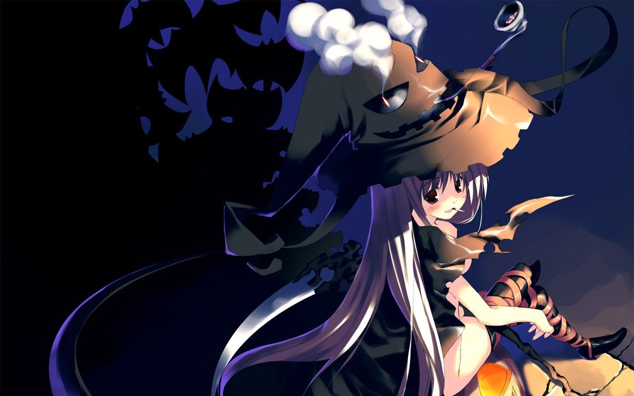 Cute Halloween Anime Girl Wallpapers Wallpapers