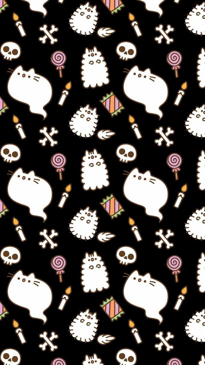 Cute Halloween Pusheen Wallpapers