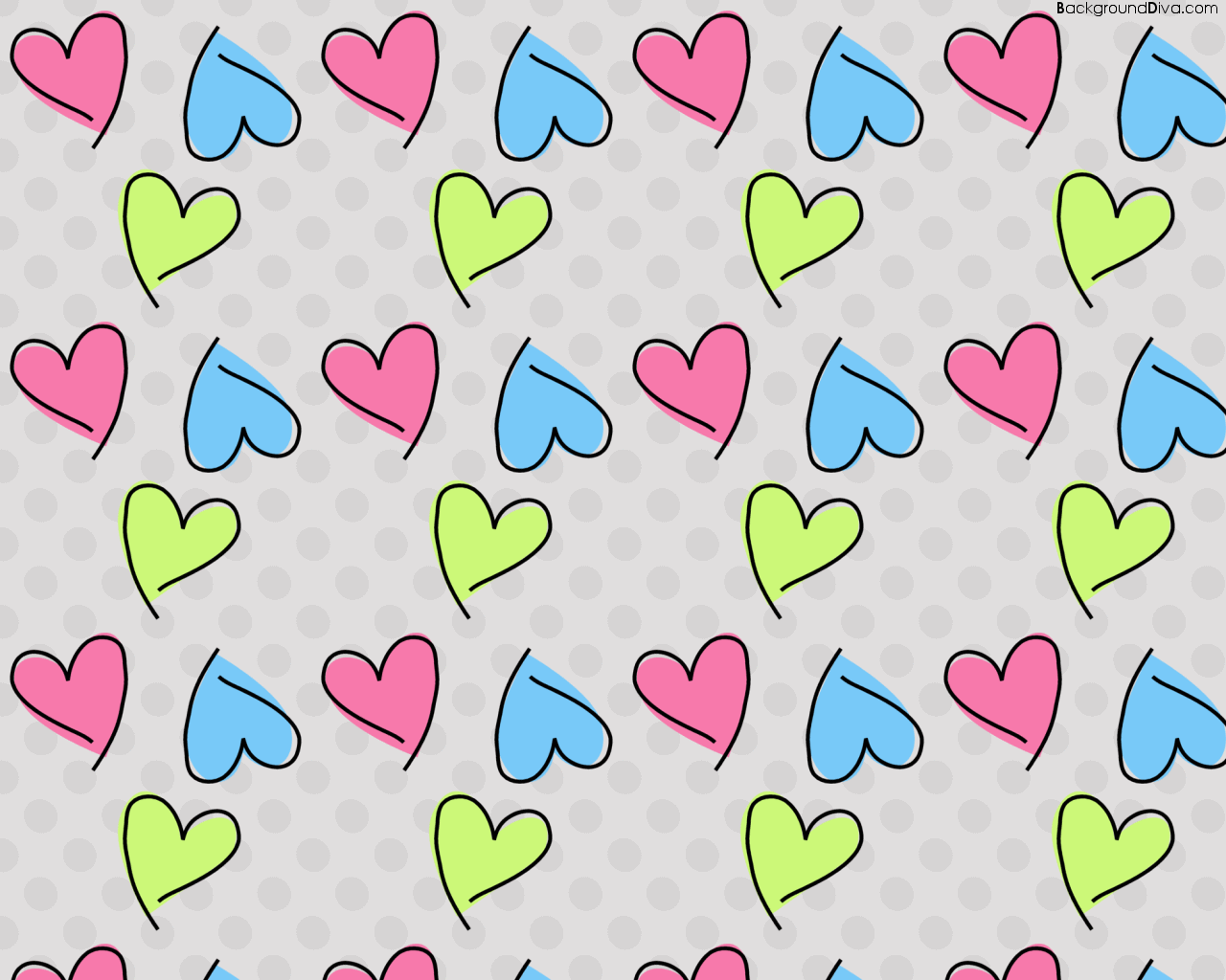 Cute Hearts Desktop Wallpapers