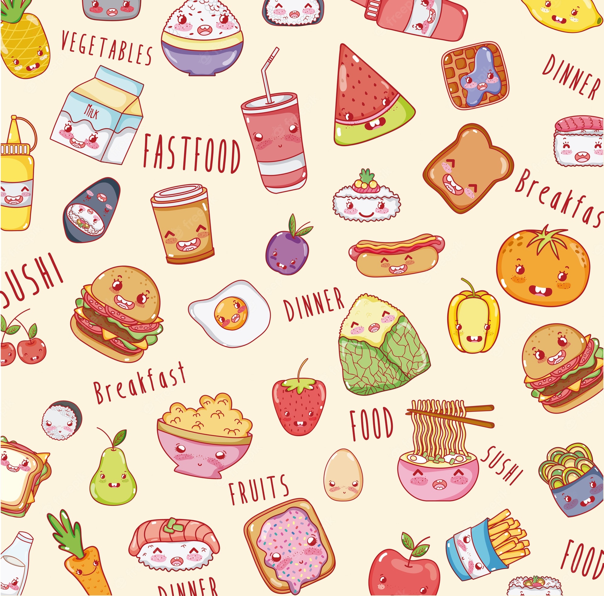Cute Kawaii Food Wallpapers