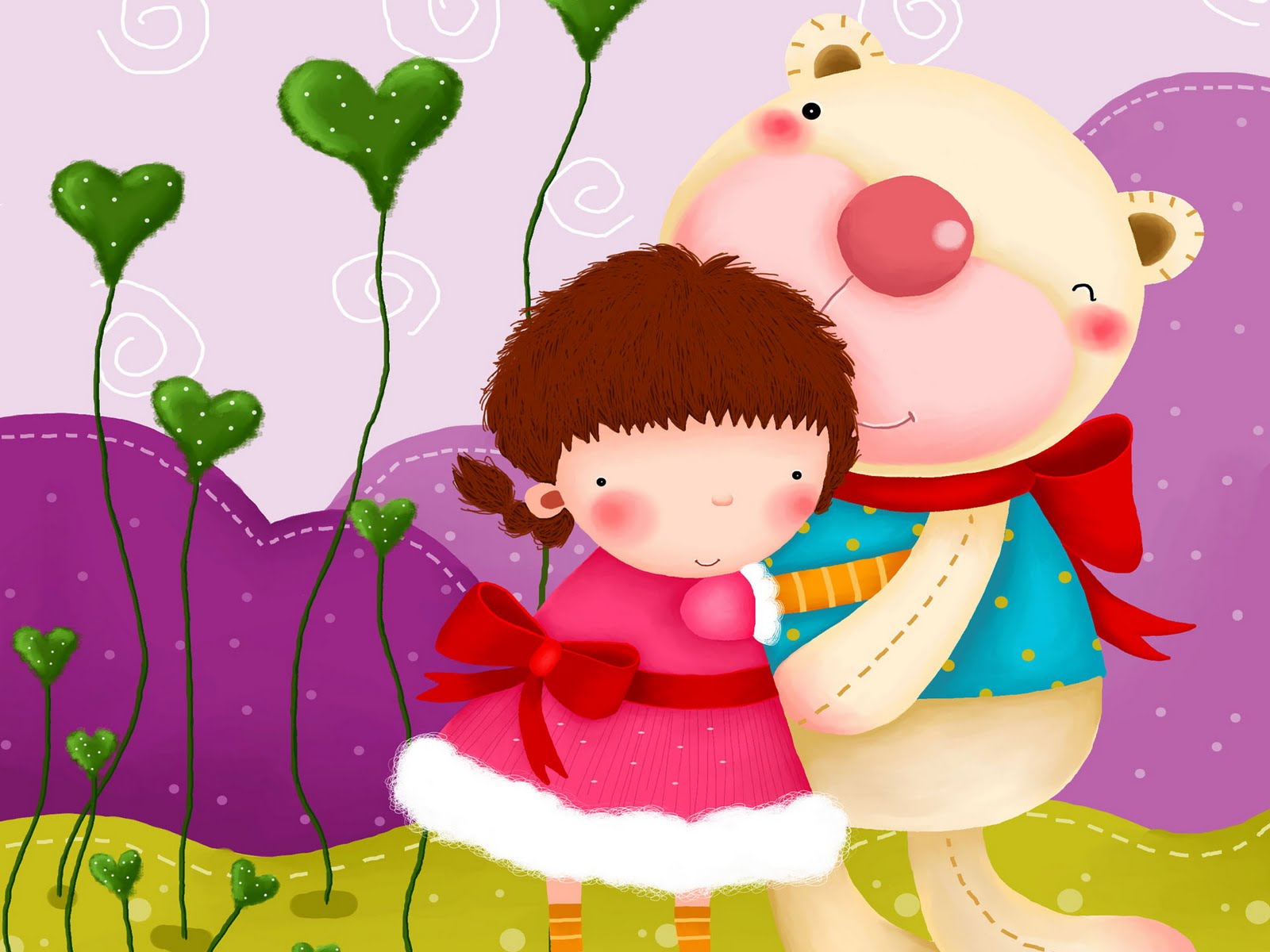 Cute Lovely Girl Cartoon Wallpapers Wallpapers