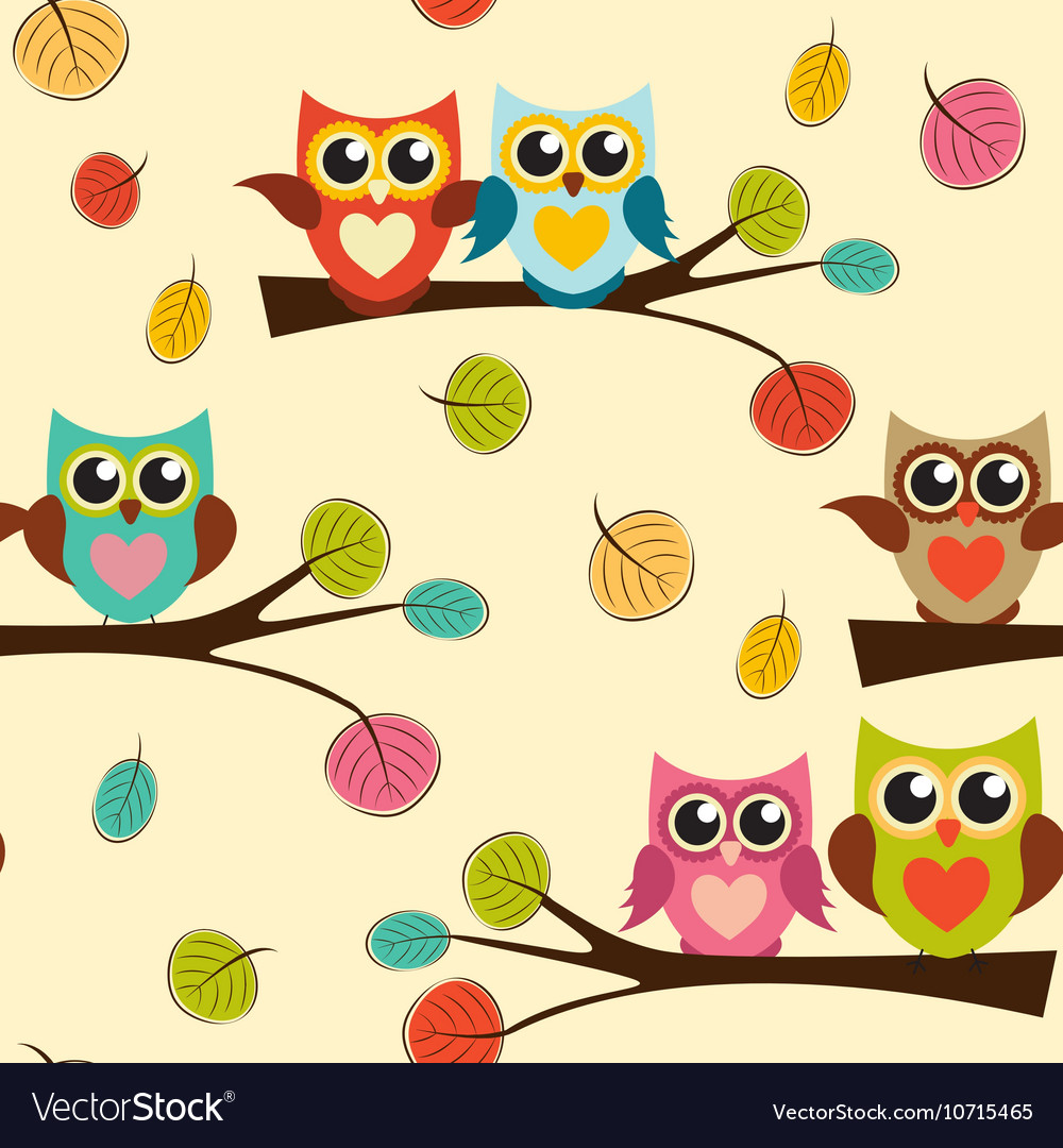 Cute Owl Pattern Wallpapers