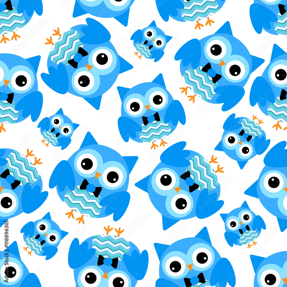 Cute Owl Pattern Wallpapers