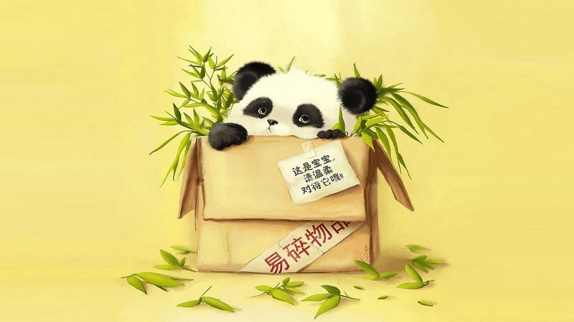 Cute Panda Cartoon Wallpaper Wallpapers