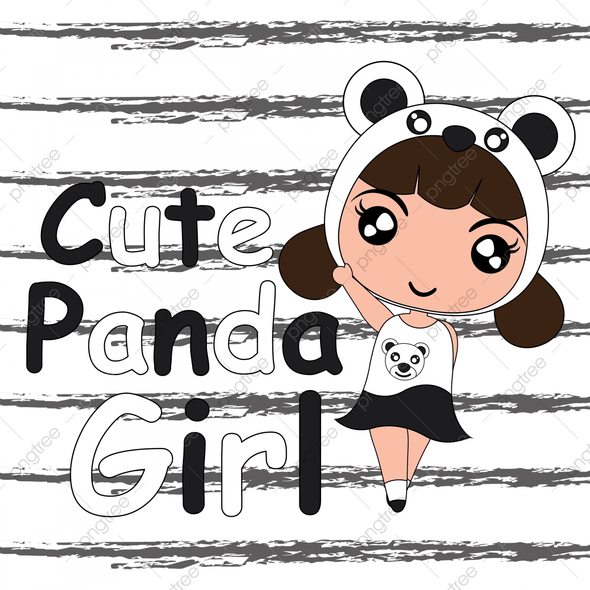 Cute Panda Girl Wallpapers