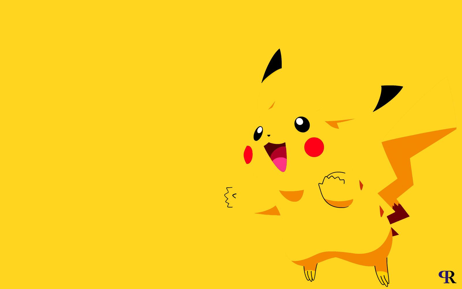 Cute Pikachu Eating A Heart Wallpapers