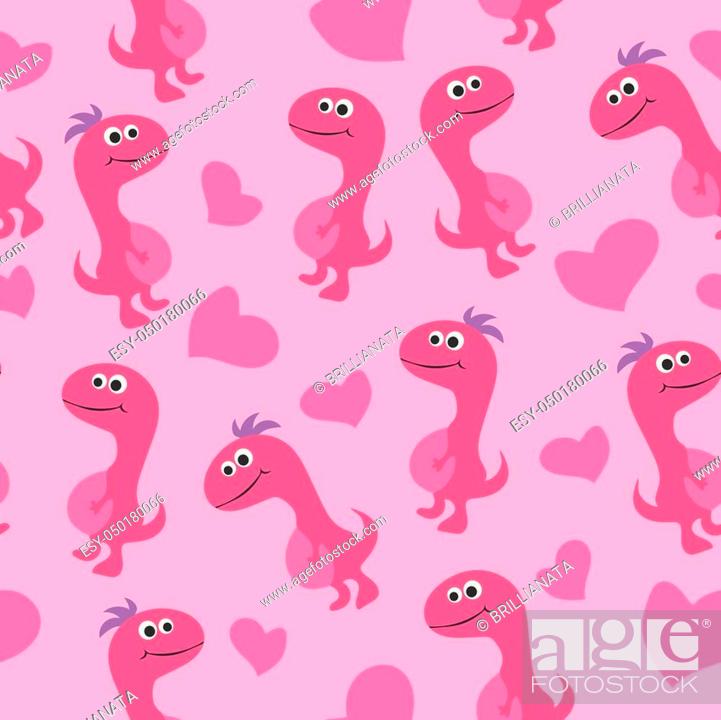 Cute Pink Dinosaur Wallpapers