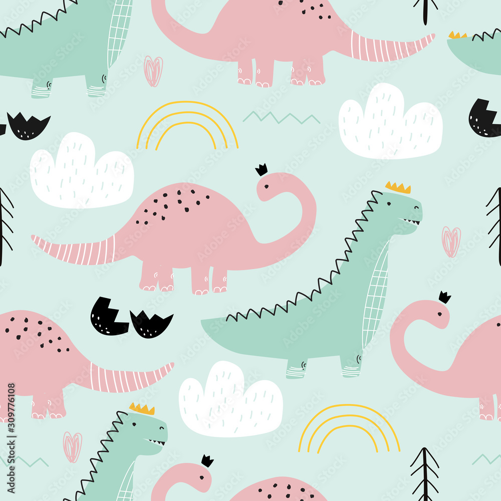 Cute Pink Dinosaur Wallpapers