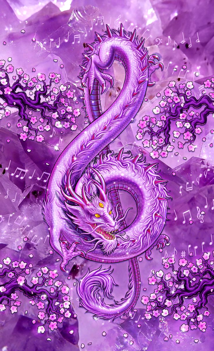 Cute Purple Dragon Wallpapers