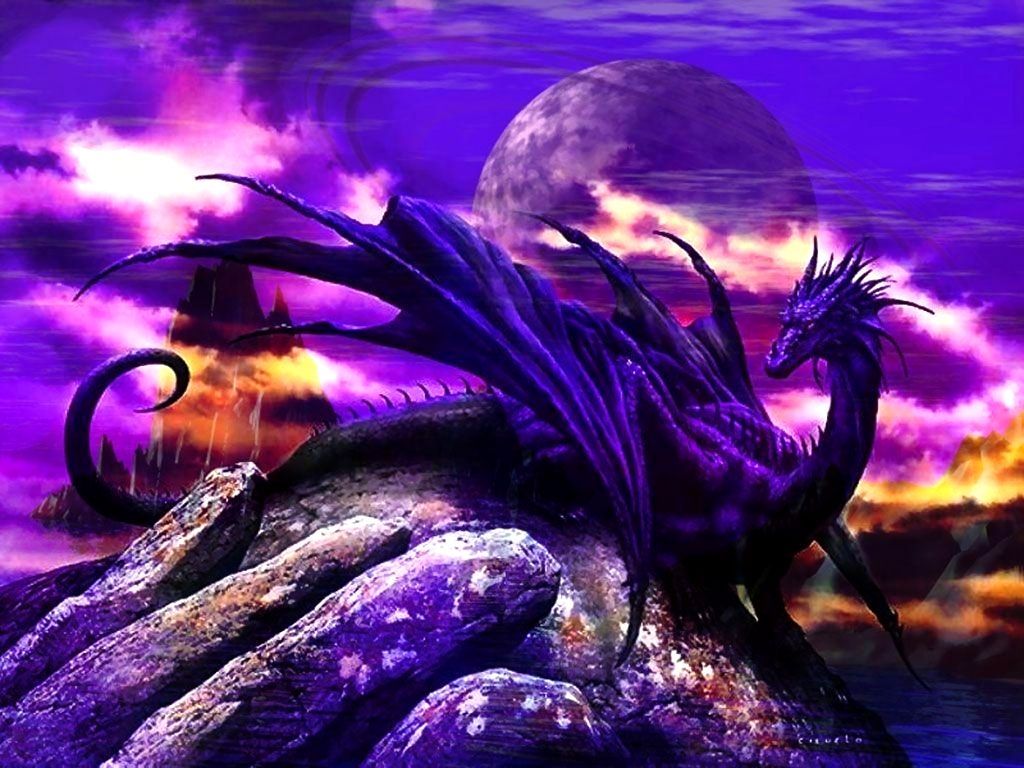 Cute Purple Dragon Wallpapers