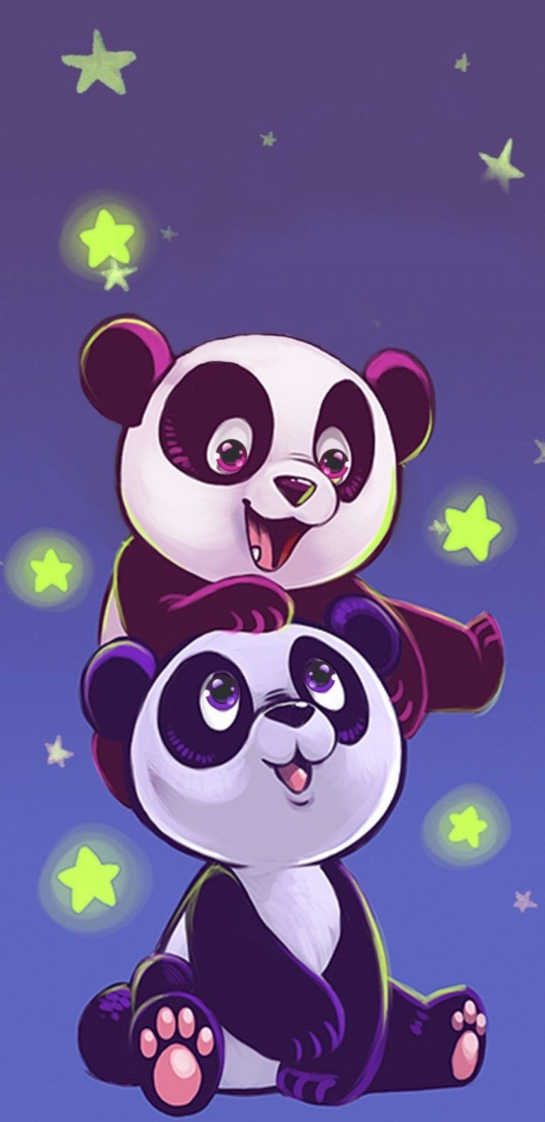 Cute Purple Panda Wallpapers