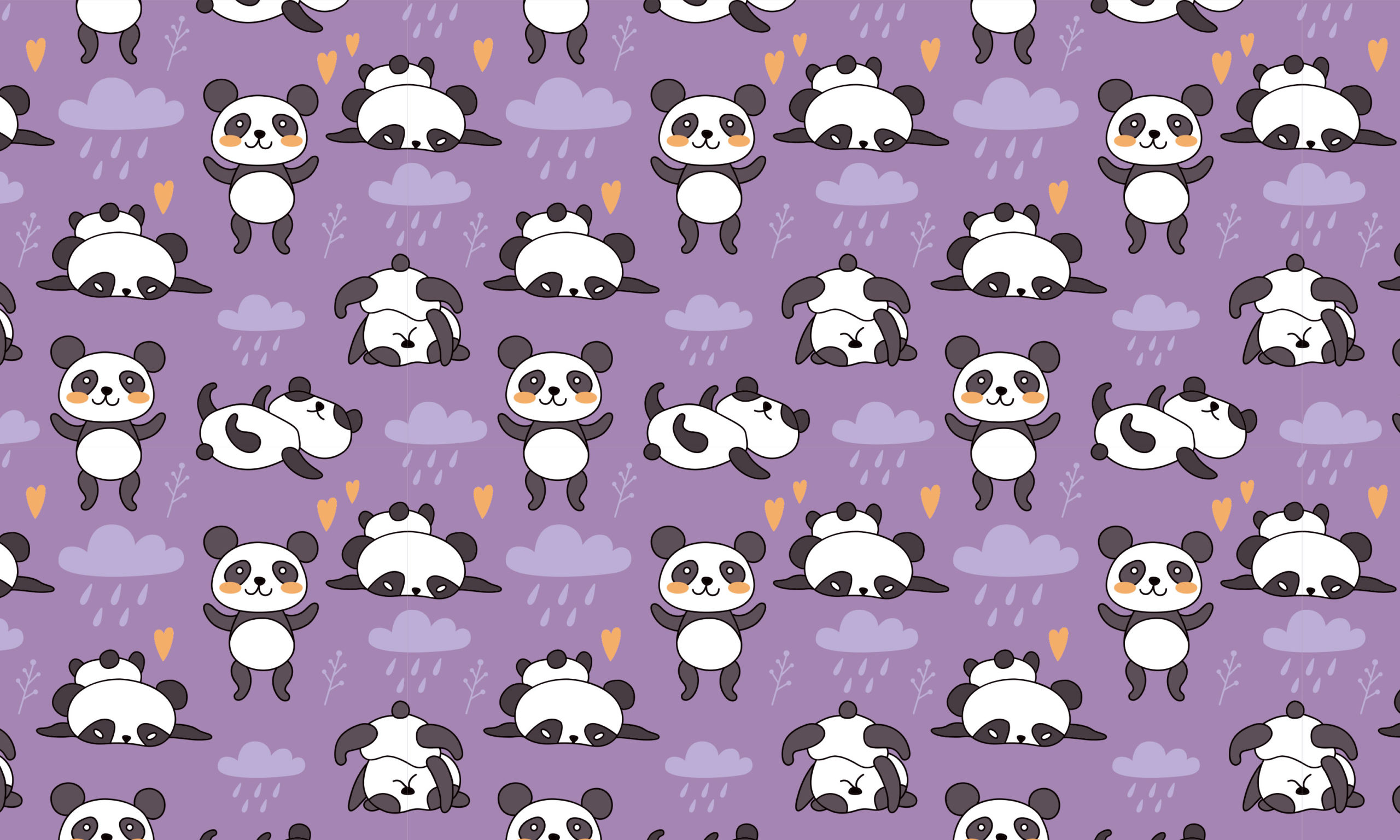 Cute Purple Panda Wallpapers