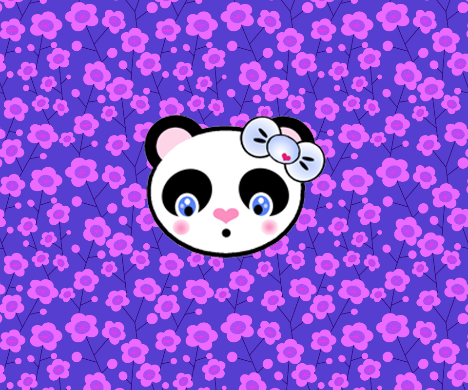 Cute Purple Panda Wallpapers