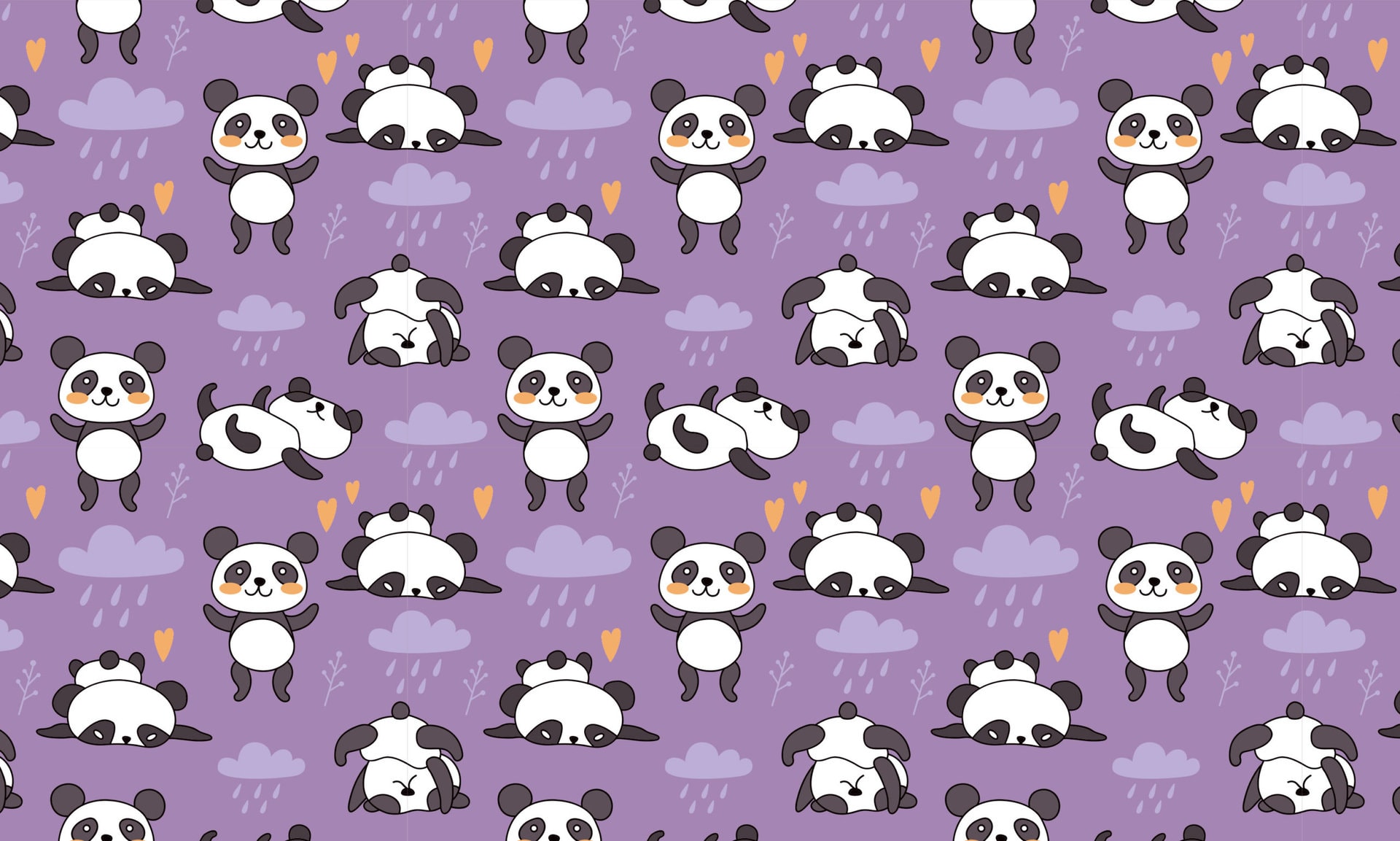 Cute Purple Panda Wallpapers