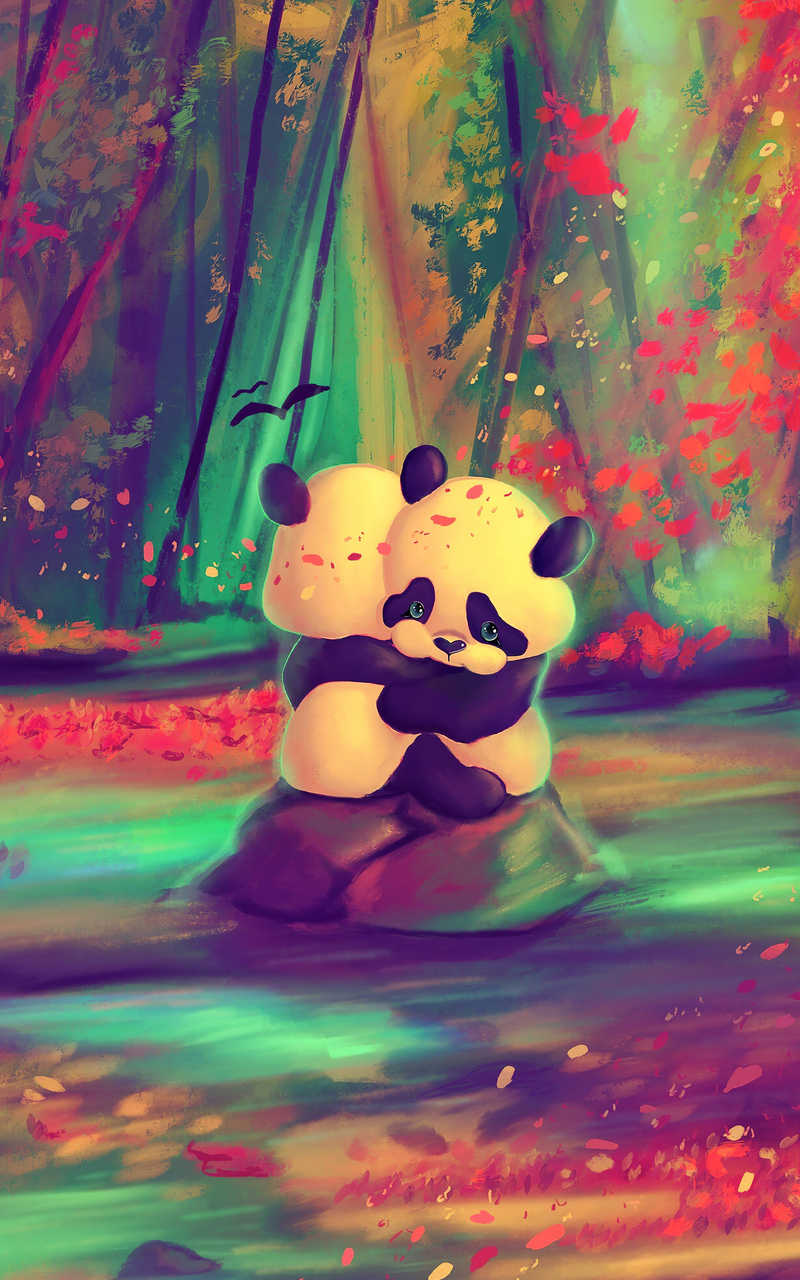 Cute Purple Panda Wallpapers