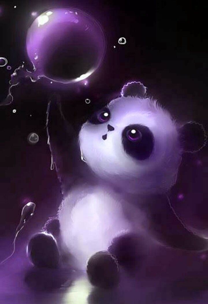 Cute Purple Panda Wallpapers