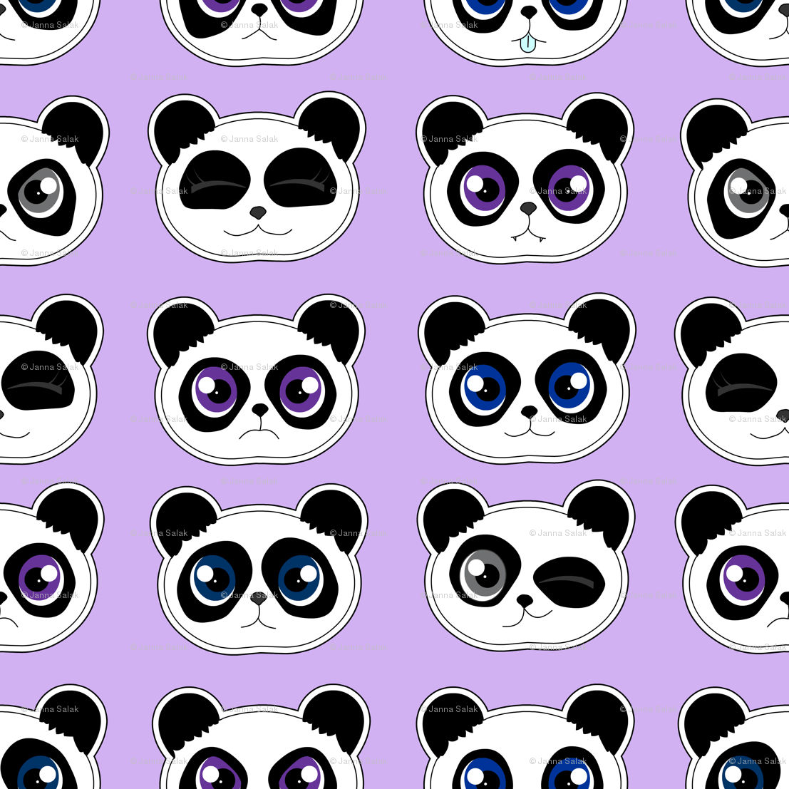 Cute Purple Panda Wallpapers