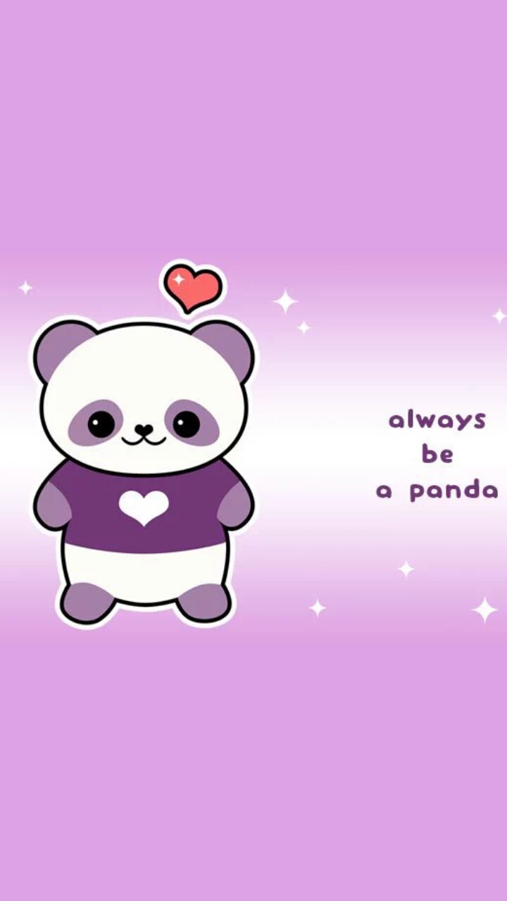 Cute Purple Panda Wallpapers