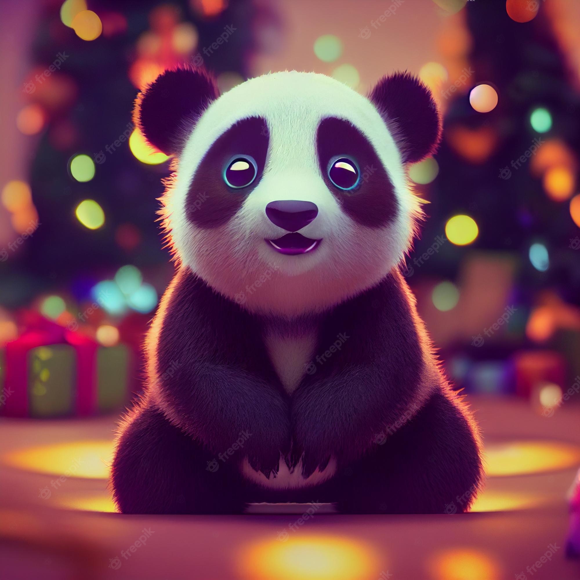 Cute Purple Panda Wallpapers