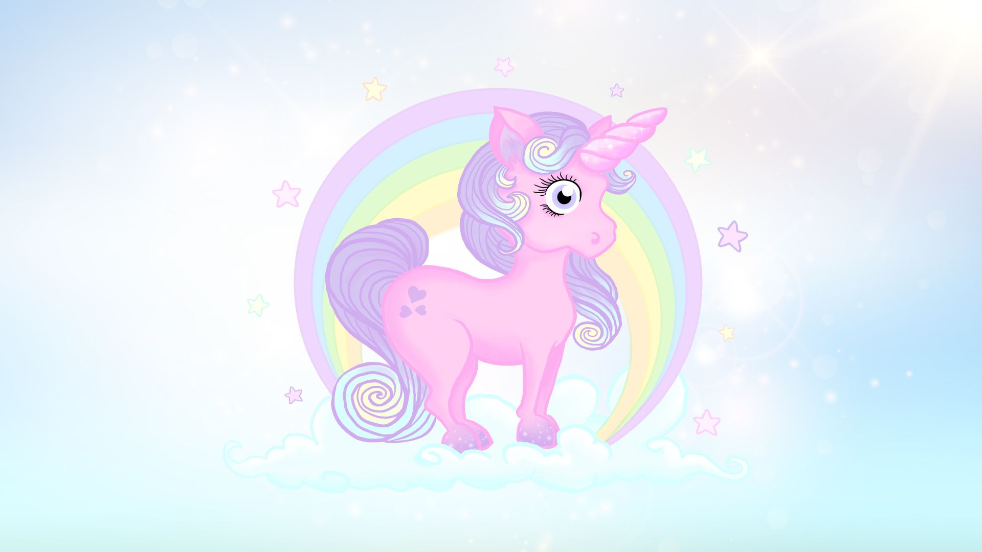 Cute Rainbow Unicorn Desktop Wallpapers Wallpapers