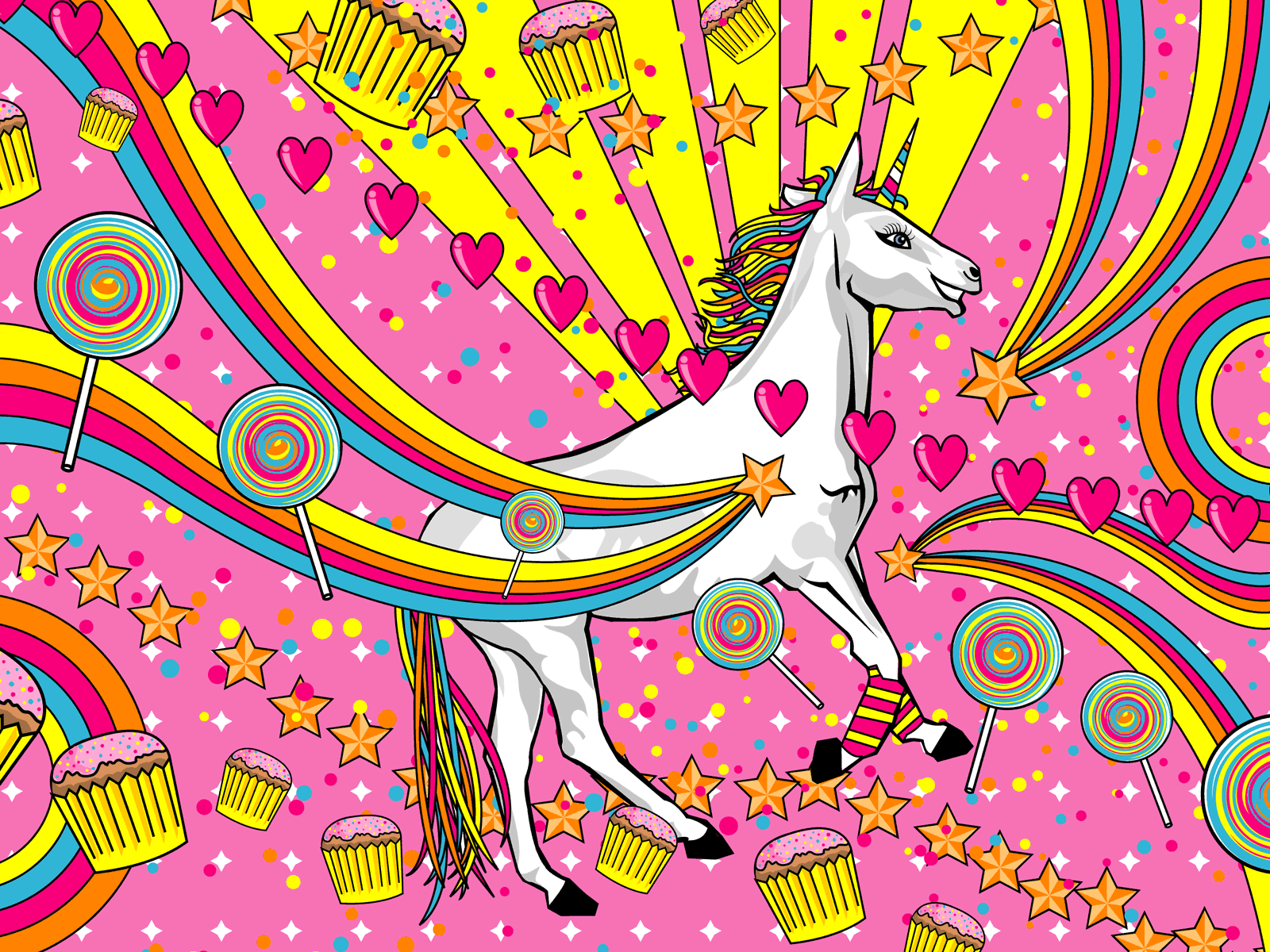 Cute Rainbow Unicorn Desktop Wallpapers Wallpapers