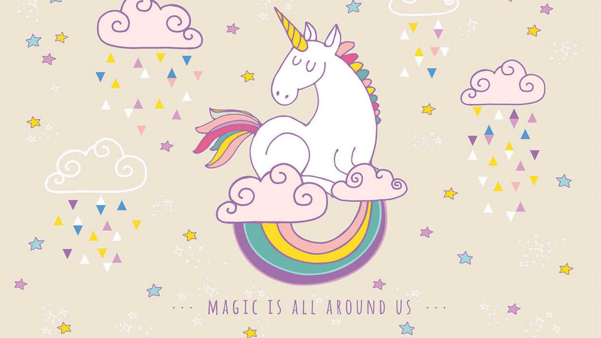 Cute Rainbow Unicorn Desktop Wallpapers Wallpapers