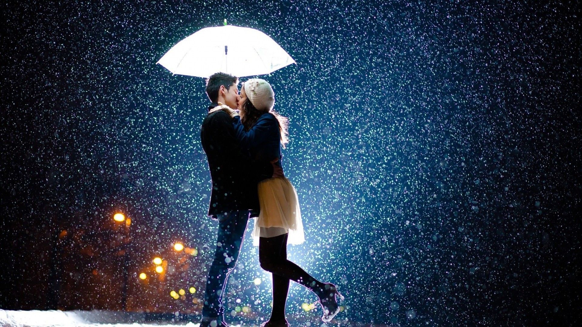 Cute Snow Couple Love Wallpapers Wallpapers