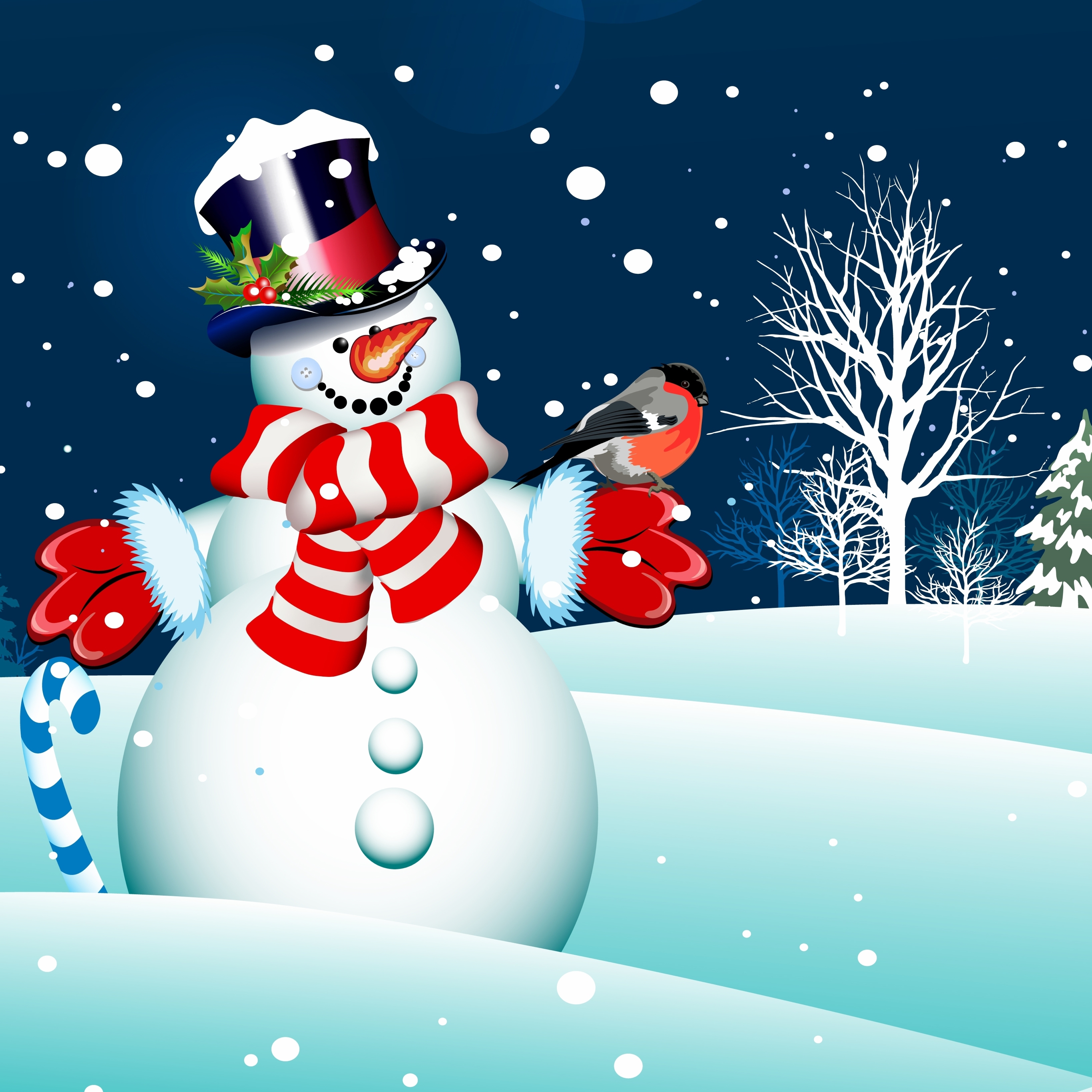 Cute Snowman Iphone Wallpapers