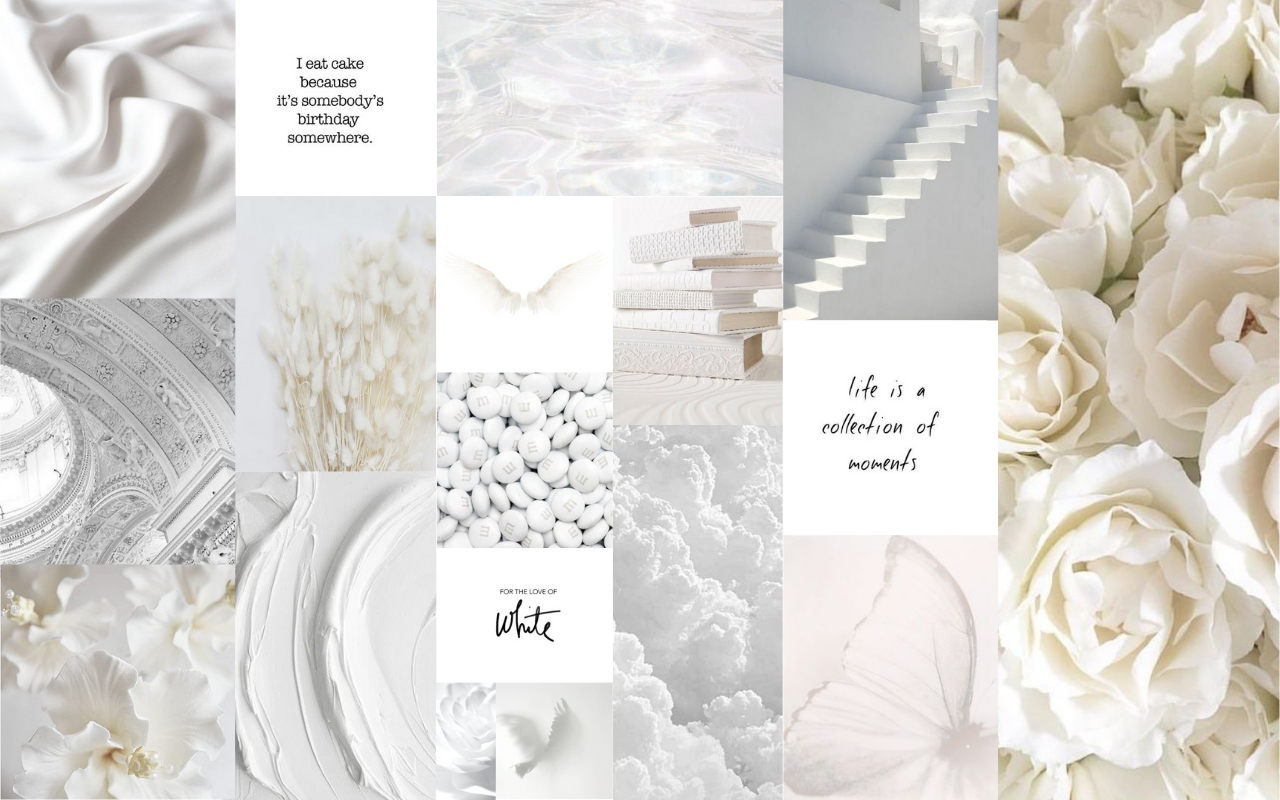 Cute White Aesthetic Tumblr Laptop Wallpapers