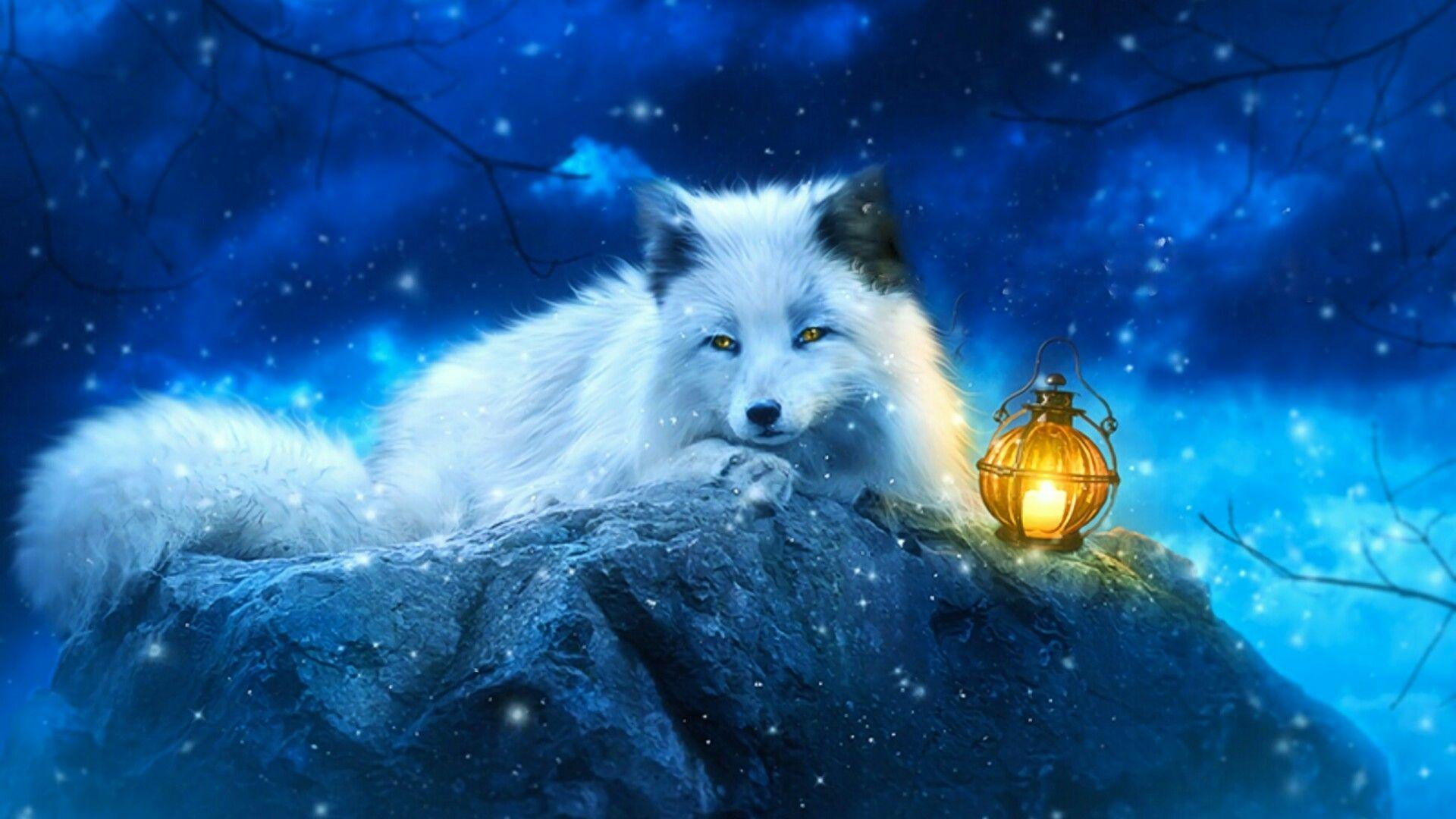 Cute White Fox Wallpapers