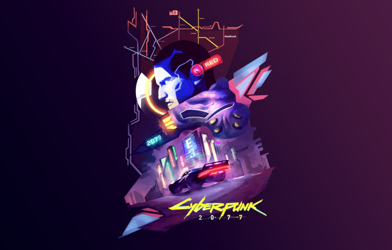 Cyberpunk 2077 Minimalist Wallpapers