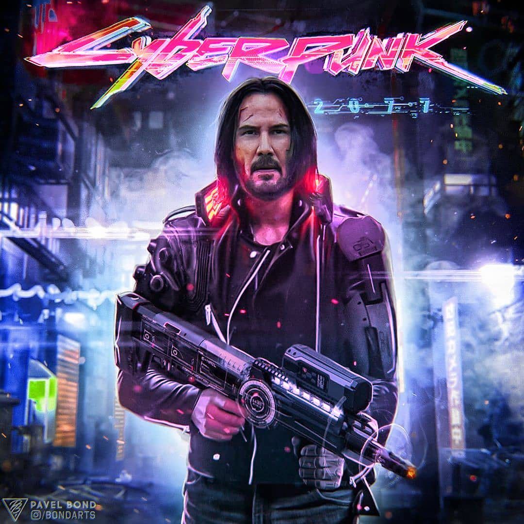 Cyberpunk 2077 X Keanu Reeves Fan Illustration Wallpapers