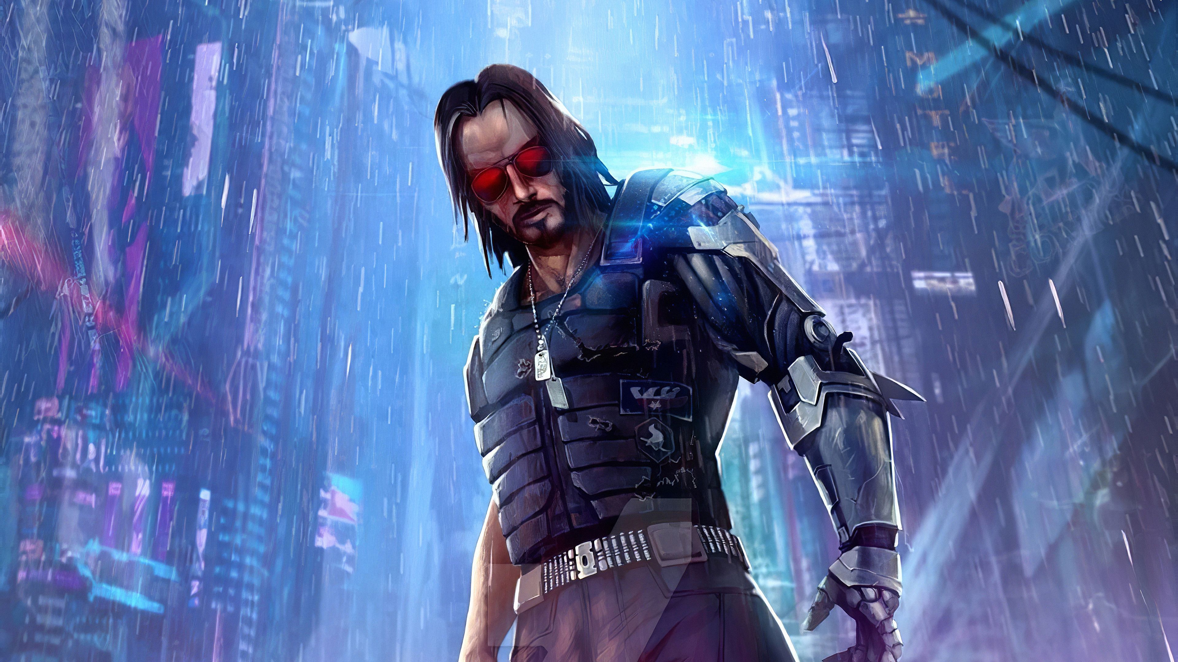 Cyberpunk 2077 X Keanu Reeves Fan Illustration Wallpapers