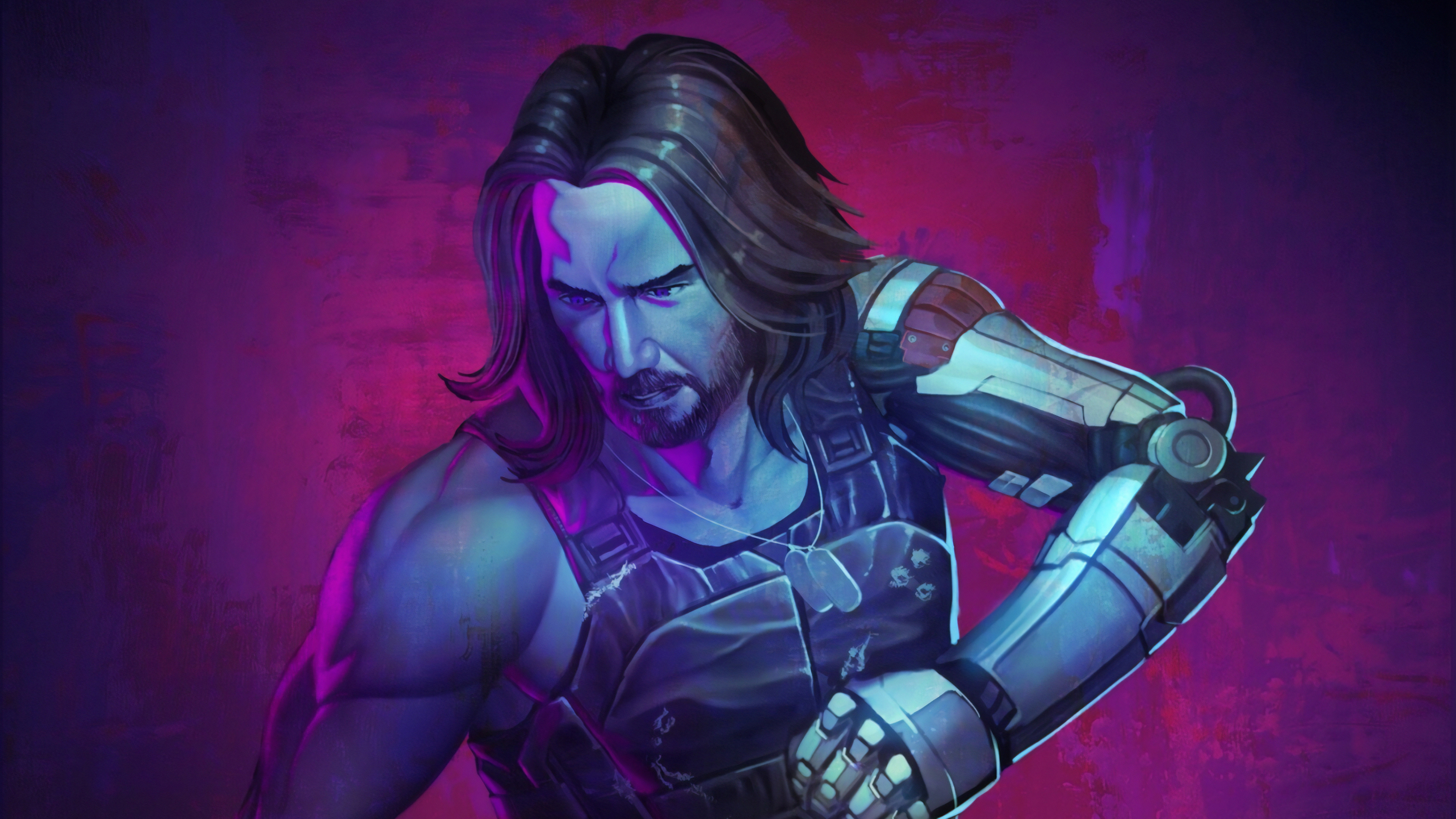 Cyberpunk 2077 X Keanu Reeves Fan Illustration Wallpapers